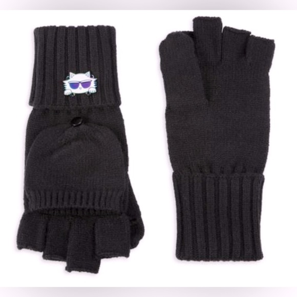 NWT! KARL LAGERFELD GLOVES! MITTENS! SO ADORABLE! 5 ⭐️’s on all sites! - Picture 1 of 2